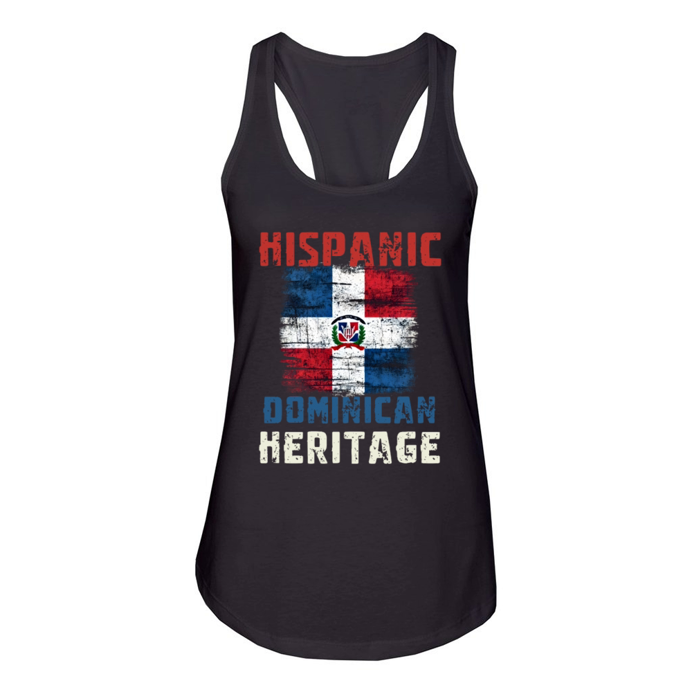 Dominican Heritage Pride - Hispanic Heritage Month Women's Racerback Tank