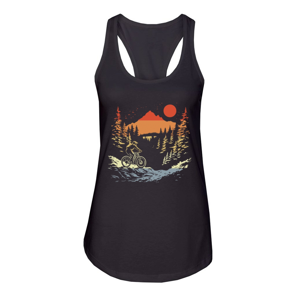 Mountain Biking Vintage Style Women's Racerback Tank