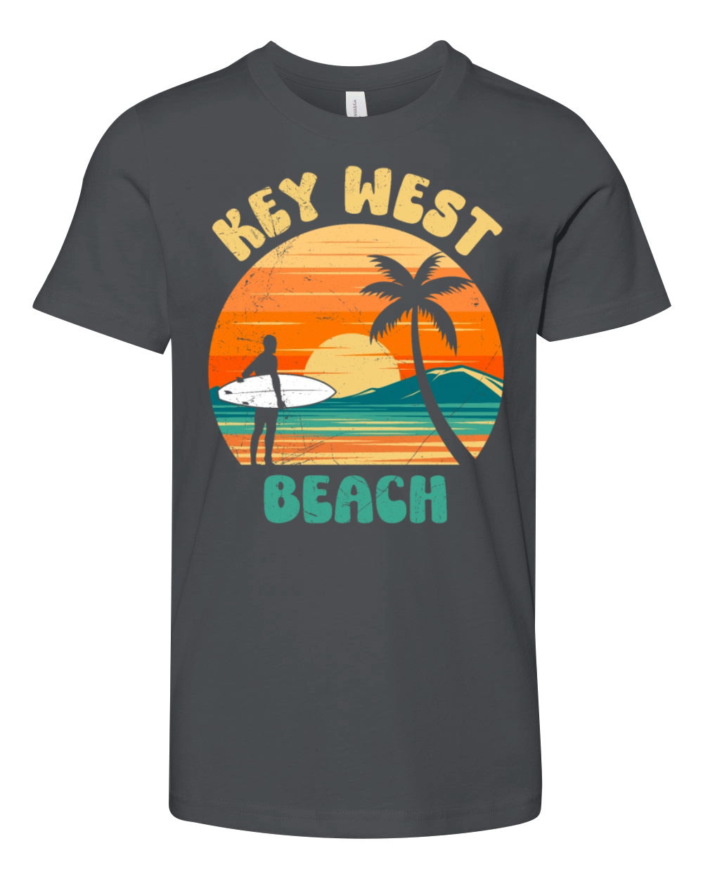 KEY-WEST BEACH Vintage Sunshine-State Florida Youth Unisex Jersey Tee
