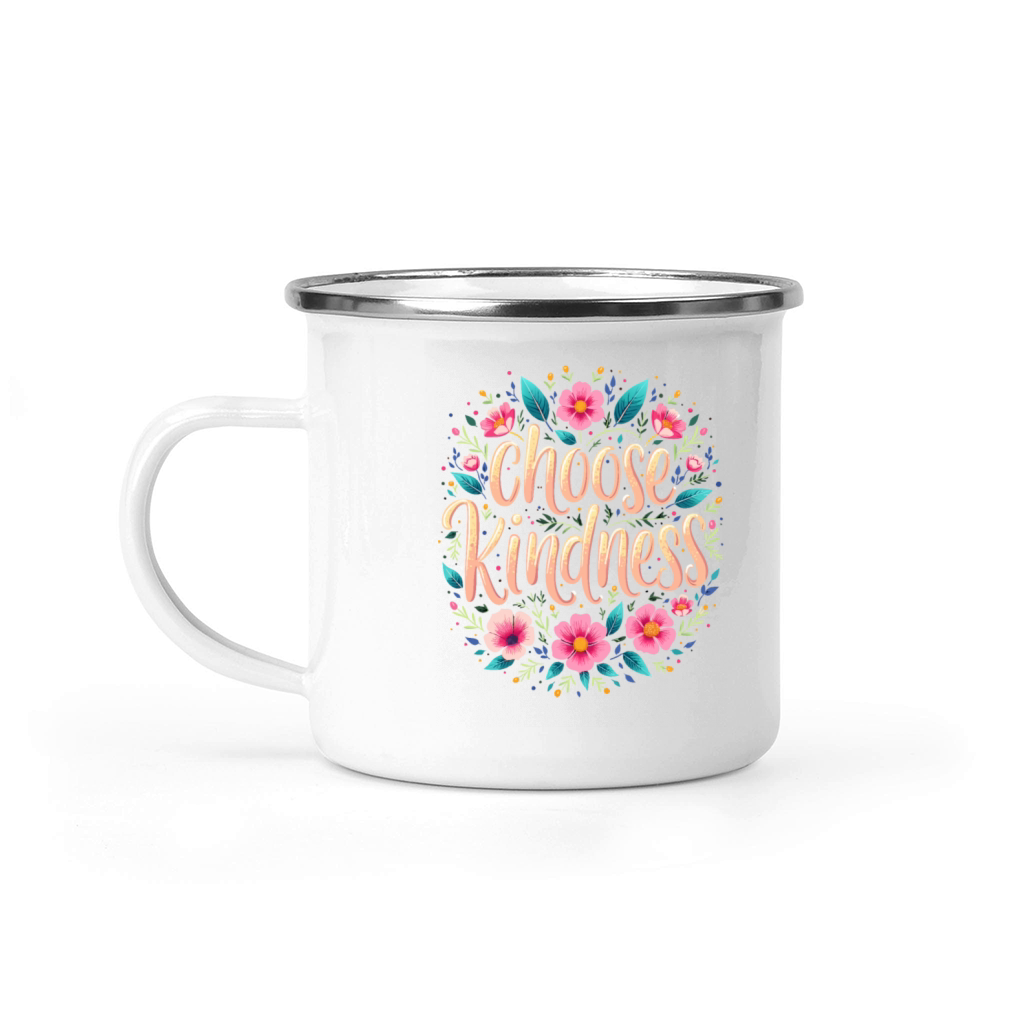 Choose Kindness - Inspirational Motivational Quote Camping Mug