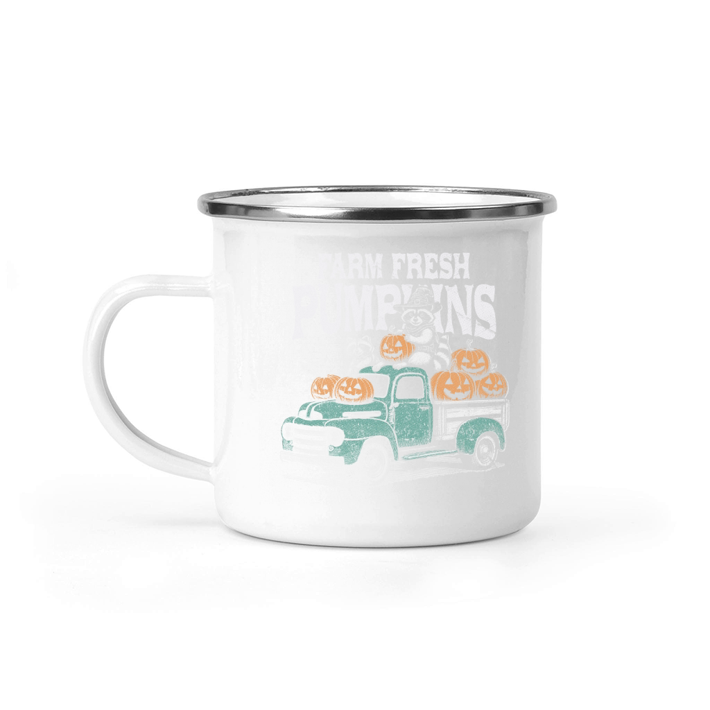 Farm fresh pumpkins Raccoon D Color GR Camping Mug