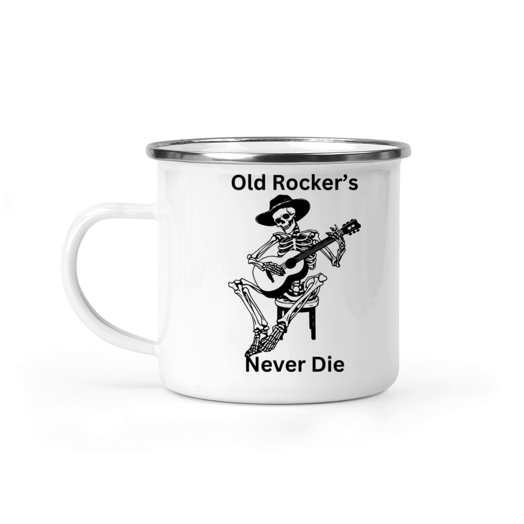 Old Rocker s Never Die Camping Mug