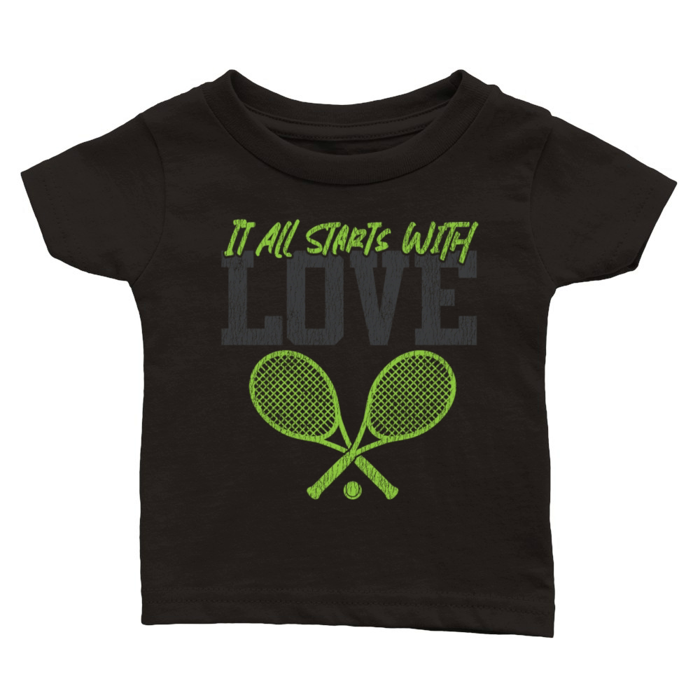 Funny Tennis Player Racket Pun Classic Baby Crewneck T-shirt
