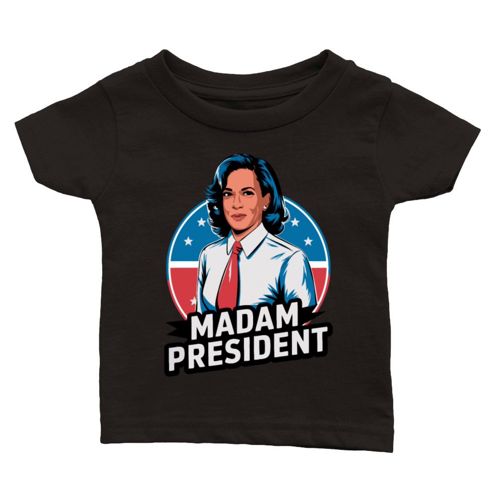 Retro Kamala Madam President 2024 Classic Baby Crewneck T-shirt
