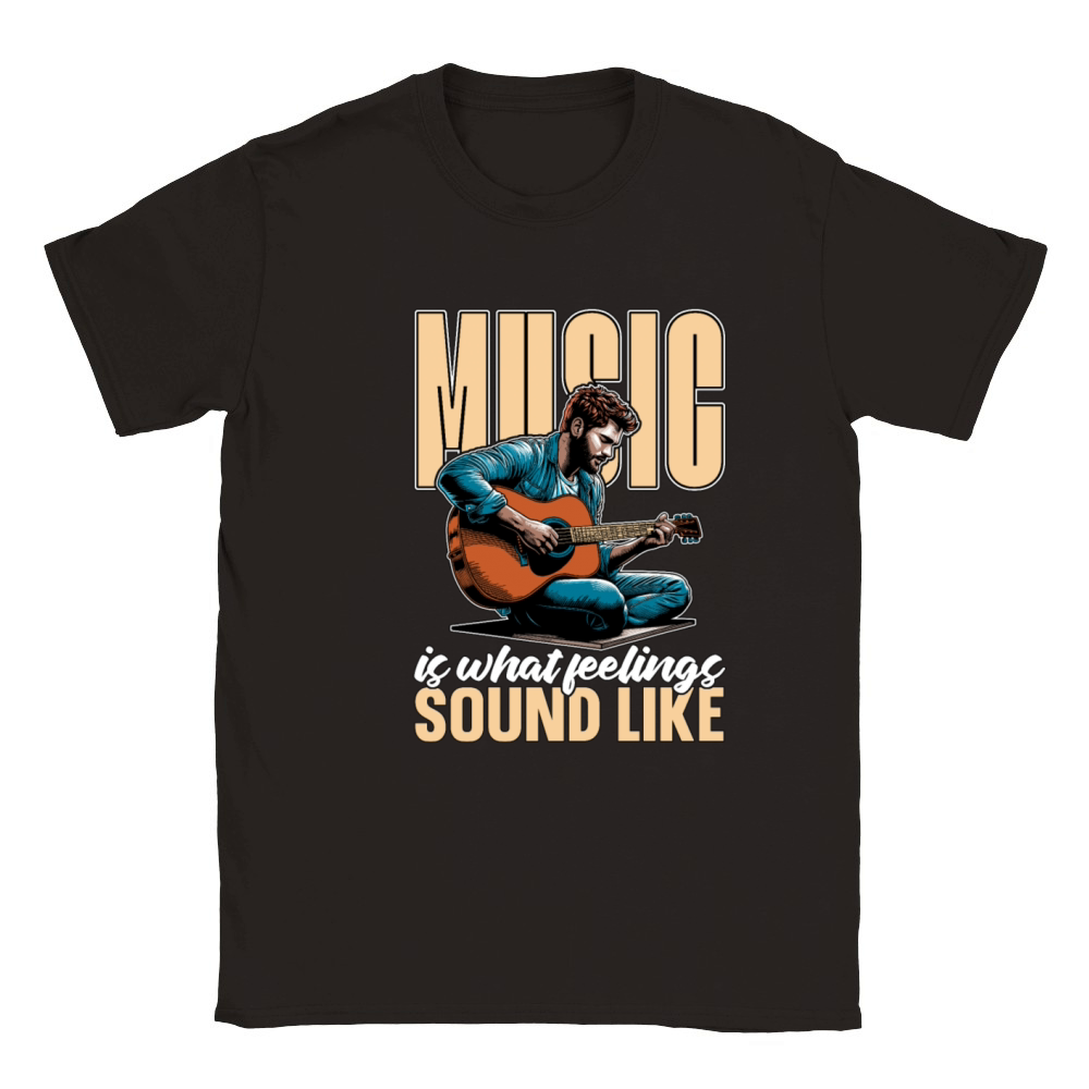 Folk Music Is What Feelings Musical Instrument Classic Kids Crewneck T-shirt