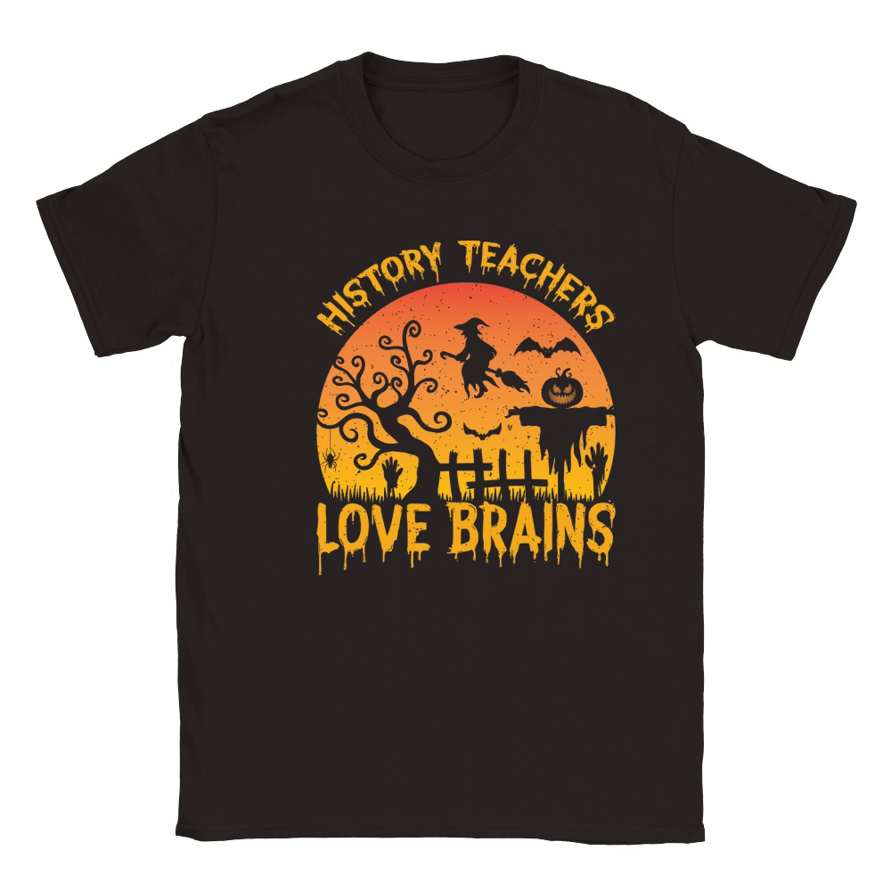 History Teachers Love Brains 2 Classic Kids Crewneck T-shirt