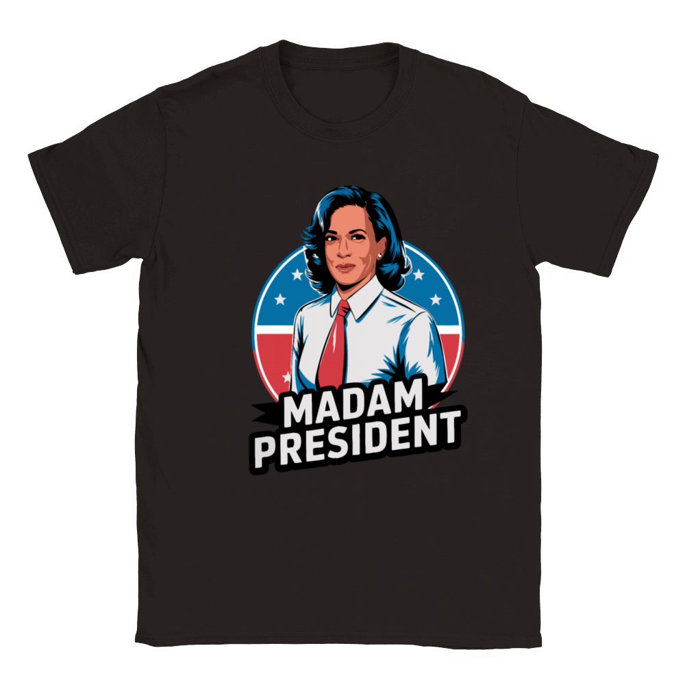Retro Kamala Madam President 2024 Classic Kids Crewneck T-shirt