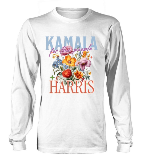 kamala harris floral vintage flowers Long sleeved Unisex