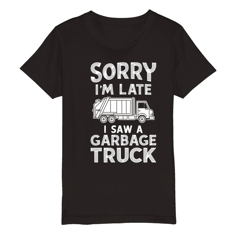 I Saw A Garbage Truck Organic Kids Crewneck T-shirt