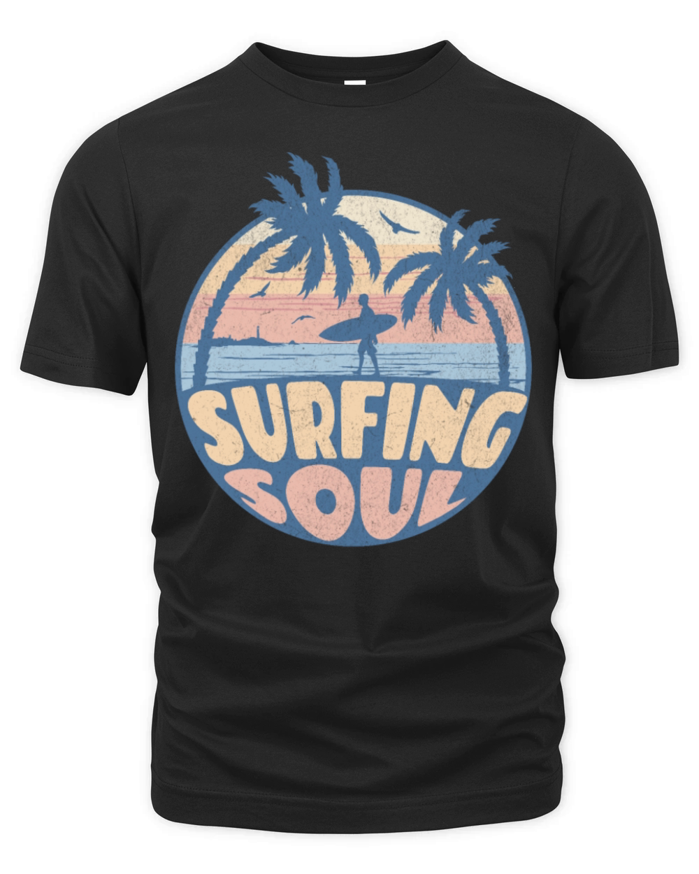 Surfing Soul Retro Sunset Vibes Organic Unisex T-shirt