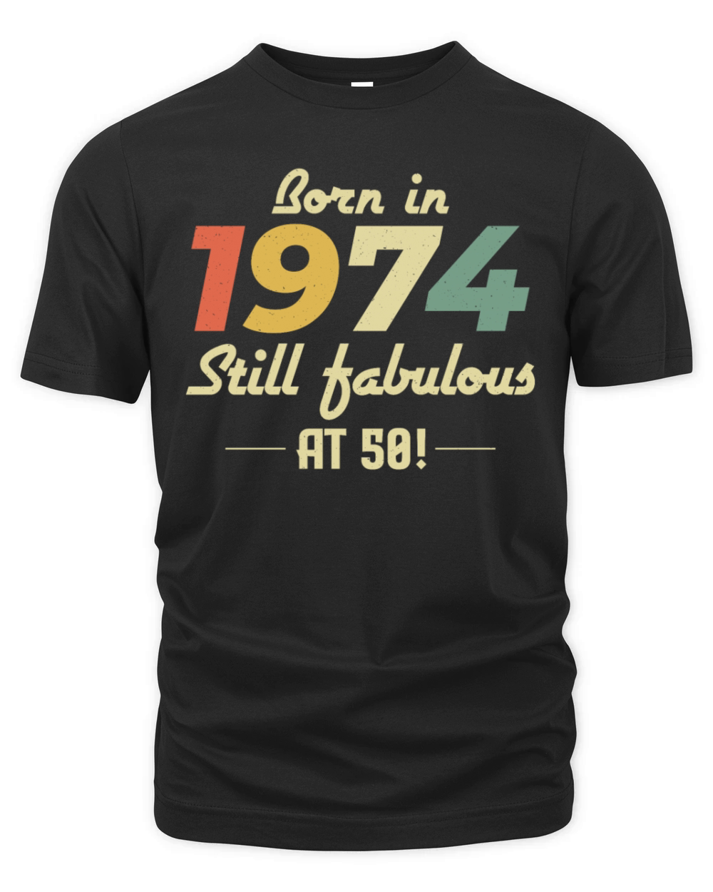Vintage 1974 50th Birthday Gift for Dad Mom Organic Unisex T-shirt