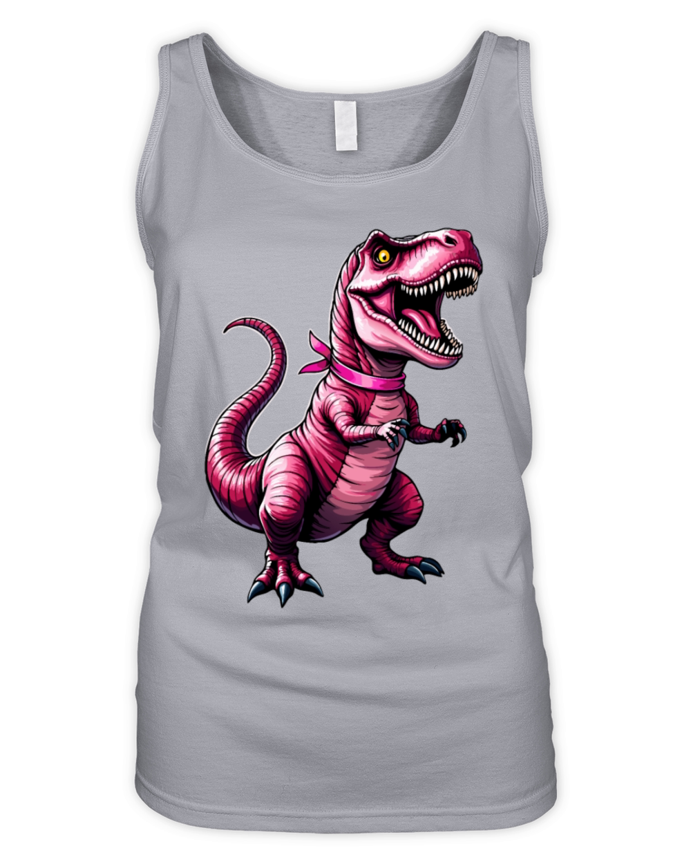 Breast Cancer Awareness Dinosaur Pink Ribbon Organic Women's Tank Top
