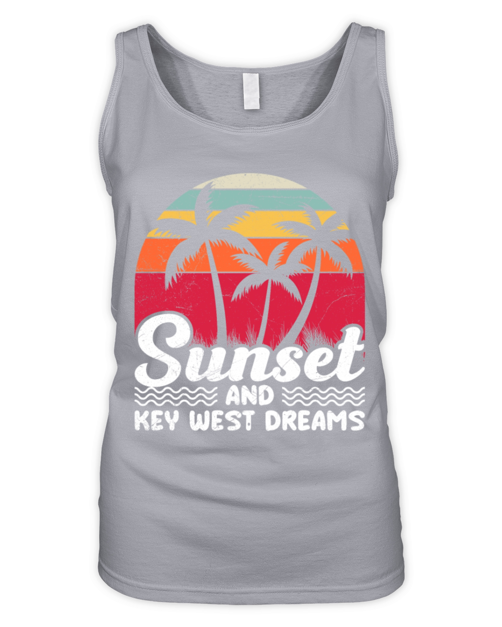 Florida SUNSET AND KEY-WEST DREAMS Vintage Organic Women's Tank Top