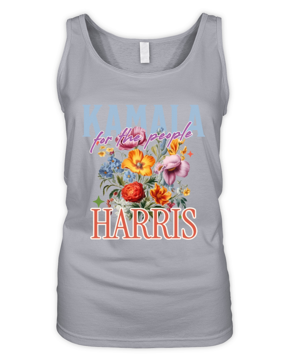 kamala harris floral vintage flowers Organic Women's Tank Top