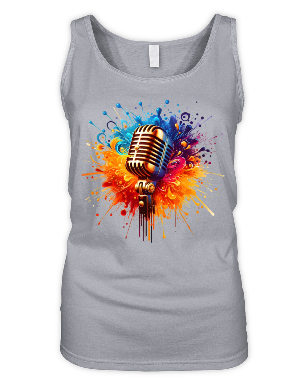 vintage style microphone Organic Women's Tank Top