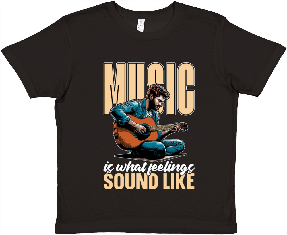 Folk Music Is What Feelings Musical Instrument Premium Kids Crewneck T-shirt