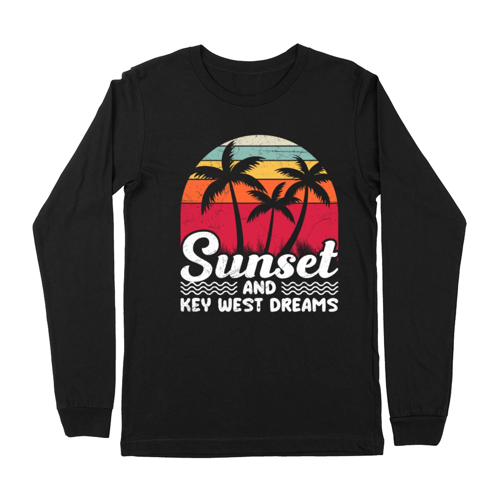 Florida SUNSET AND KEY-WEST DREAMS Vintage Premium Long Sleeve