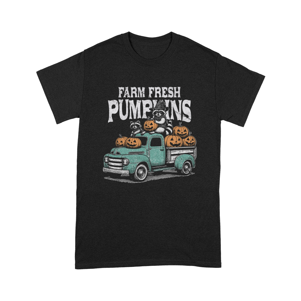 Farm fresh pumpkins Raccoon D Color GR Premium T-shirt