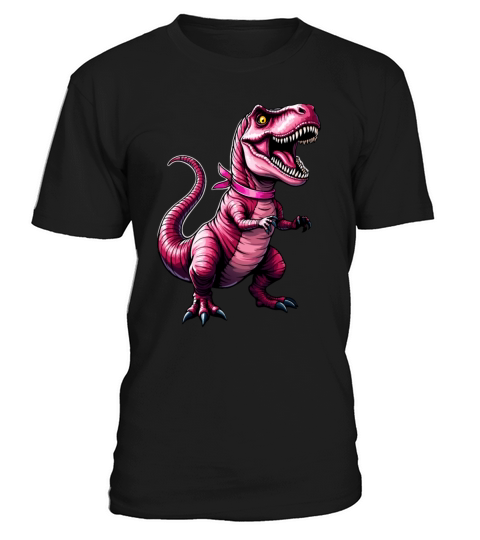 Breast Cancer Awareness Dinosaur Pink Ribbon T-Shirt Unisex