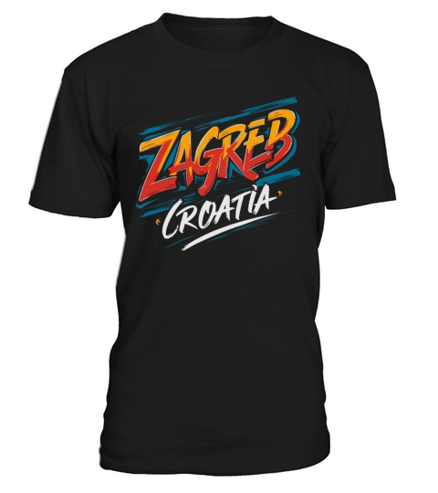 Zagreb Croatia Souvenir Retro Style T-Shirt Unisex