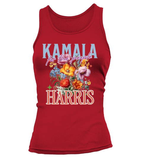 kamala harris floral vintage flowers Tank top Woman