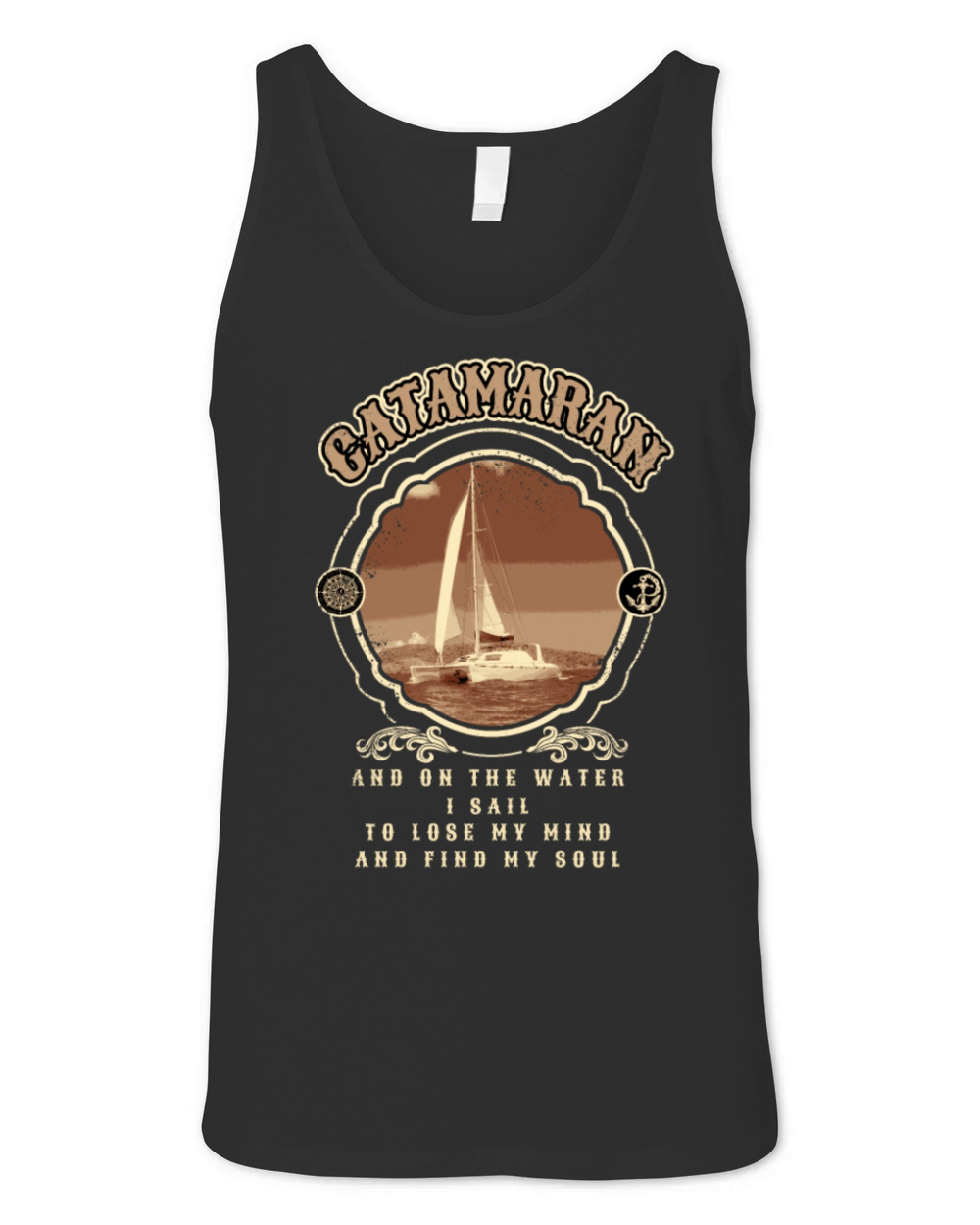 Catamaran-Sailing Yachting-Sailor Vintage Unisex Jersey Tank