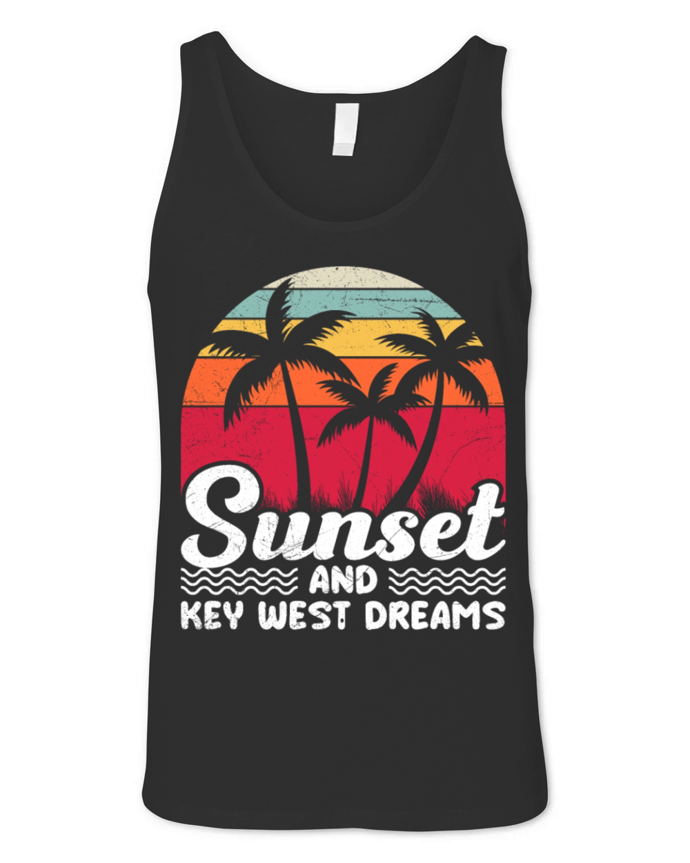 Florida SUNSET AND KEY-WEST DREAMS Vintage Unisex Jersey Tank