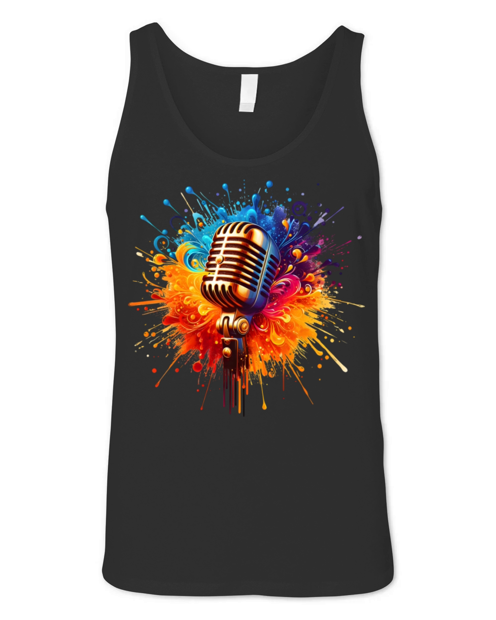 vintage style microphone Unisex Jersey Tank