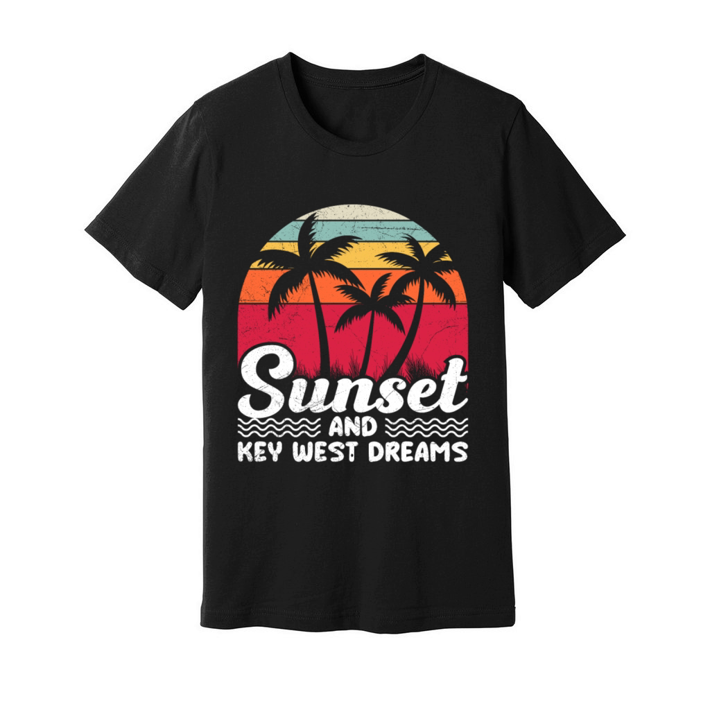 Florida SUNSET AND KEY-WEST DREAMS Vintage Unisex Jersey Tee