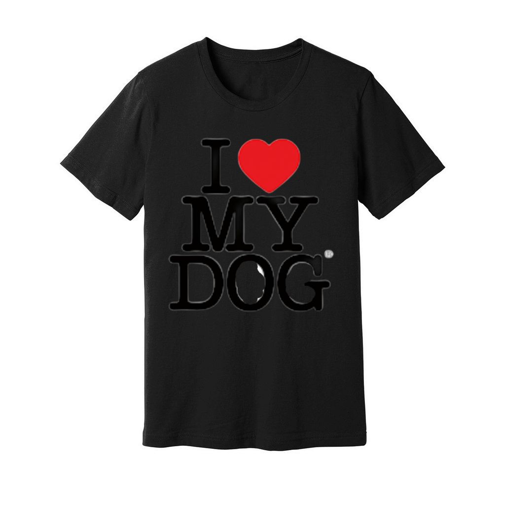 love story-i love my dog Unisex Jersey Tee