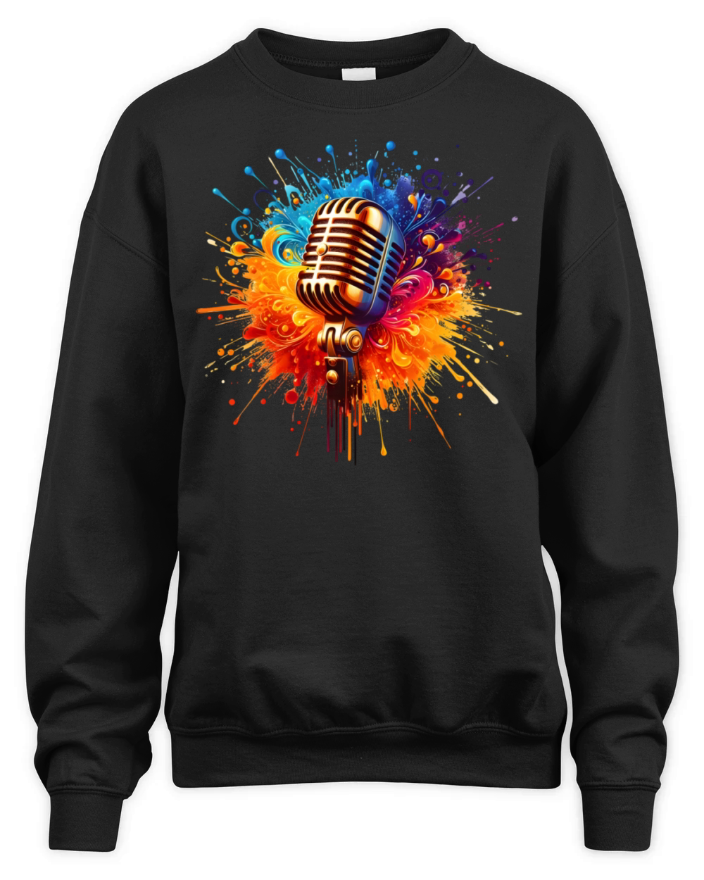 vintage style microphone Unisex Premium Crewneck Sweatshirt