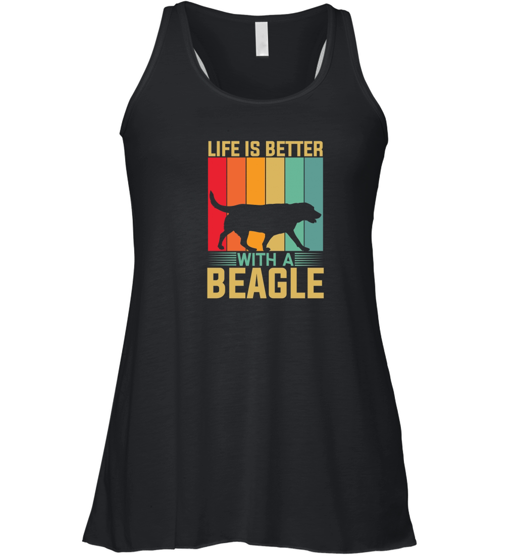 Life is better with a beagle Women's Flowy Tank Top