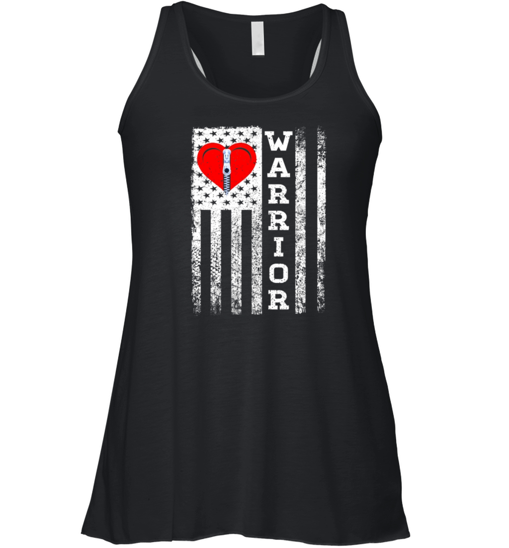 Open Heart Surgery Warrior Heart Patients Survivor Women's Flowy Tank Top