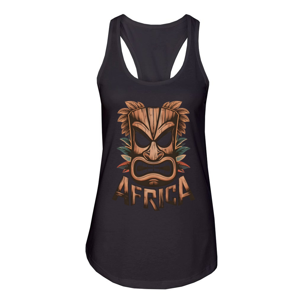 African Tribal Mask Women's Racerback Tank