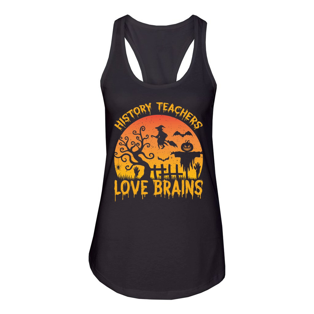 History Teachers Love Brains 2 Women's Racerback Tank