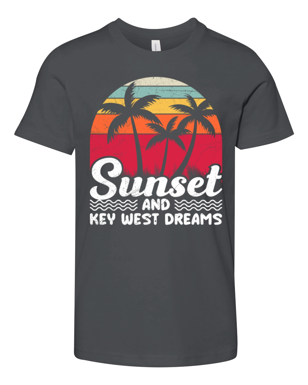 Florida SUNSET AND KEY-WEST DREAMS Vintage Youth Unisex Jersey Tee