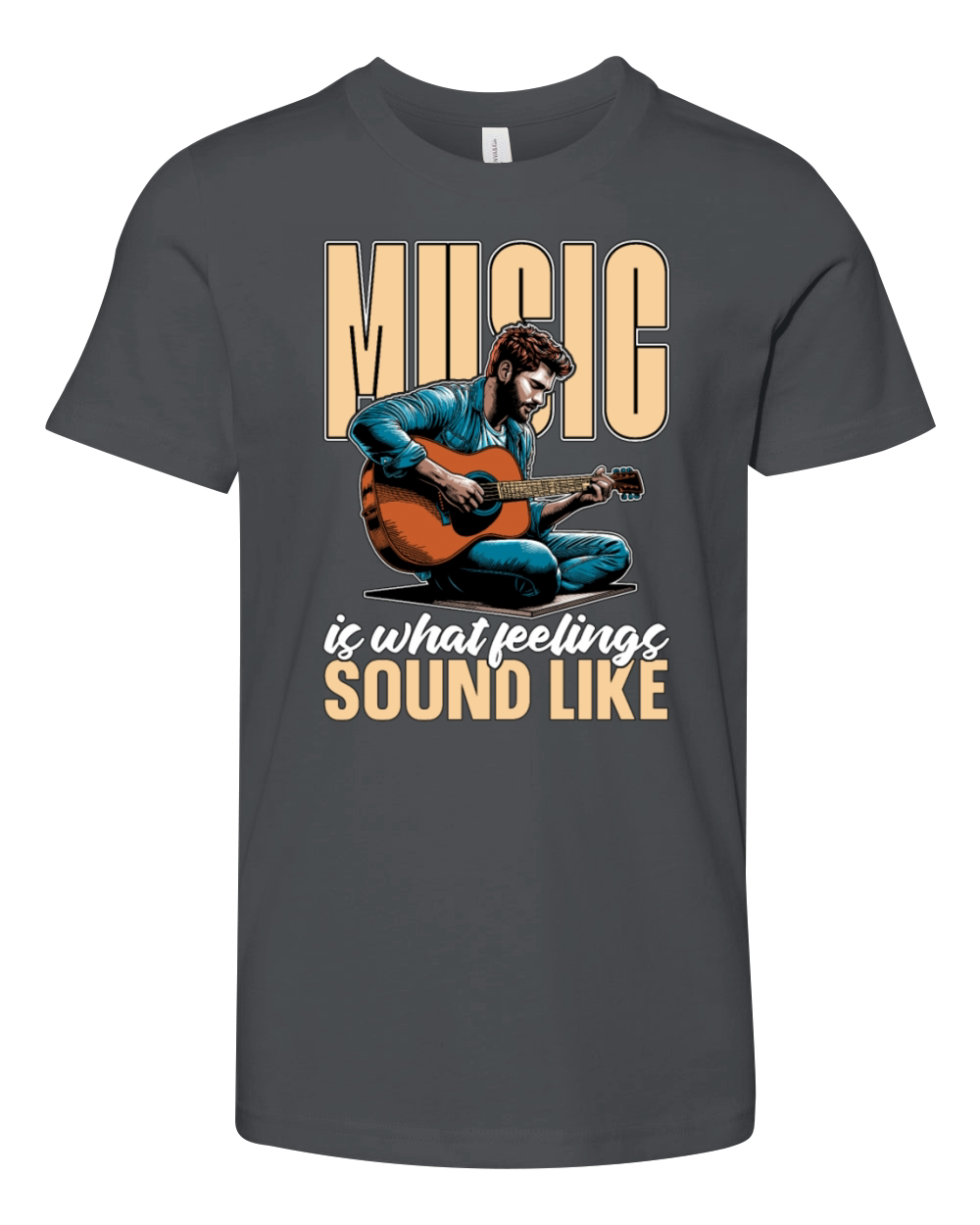 Folk Music Is What Feelings Musical Instrument Youth Unisex Jersey Tee