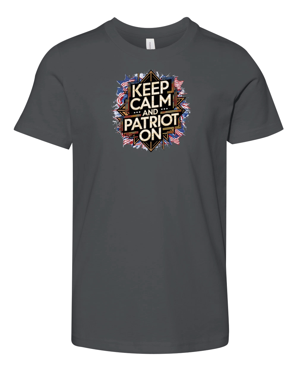 Keep calm and patriot on Youth Unisex Jersey Tee