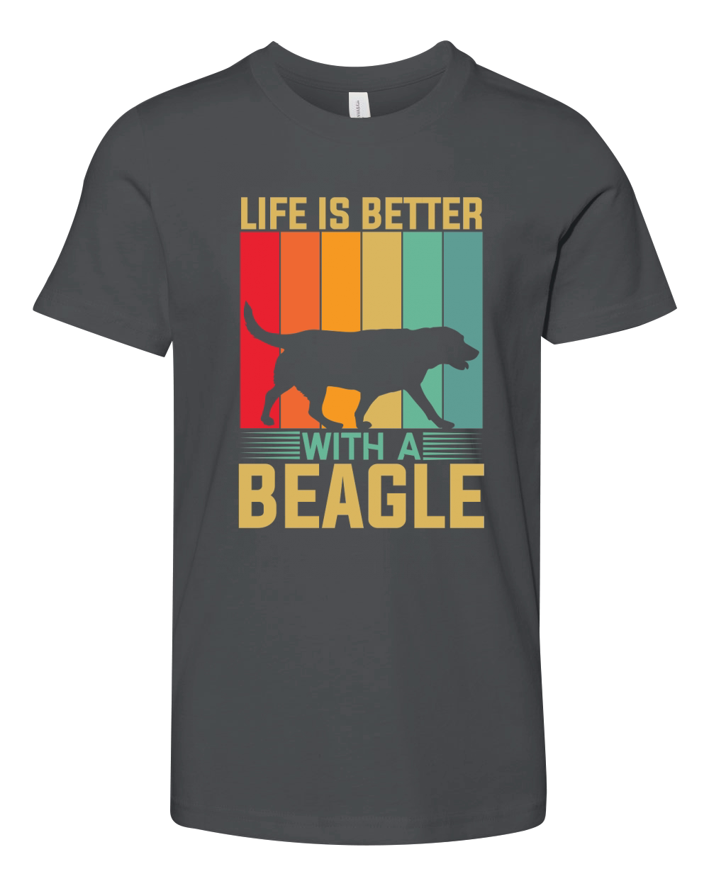 Life is better with a beagle Youth Unisex Jersey Tee