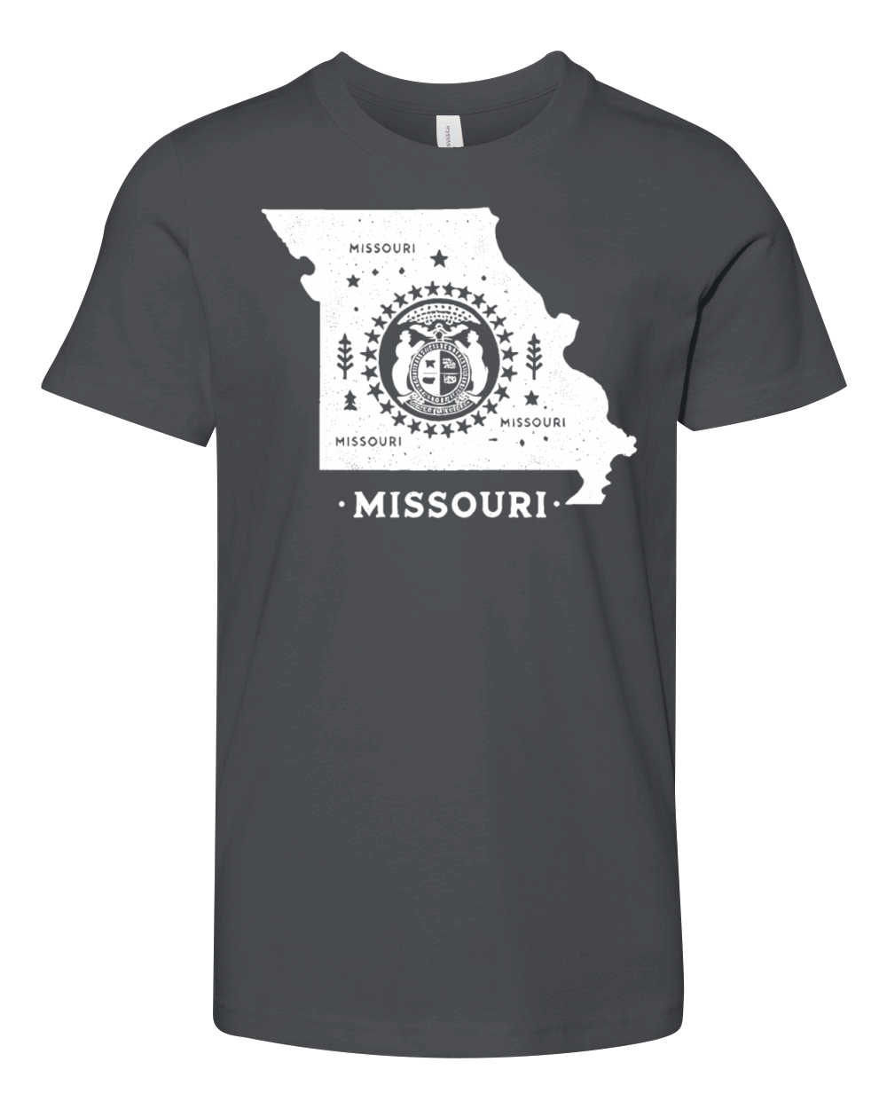 Missouri Vintage Badge Design Youth Unisex Jersey Tee
