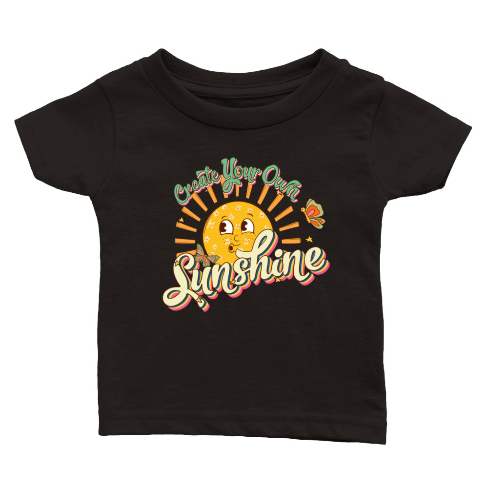 Retro Create Your Own Sunshine Design Classic Baby Crewneck T-shirt