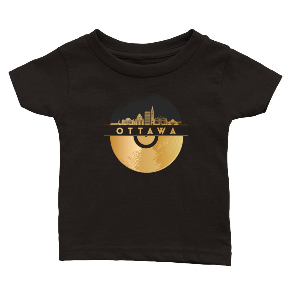 Vinyl-Record-Player Disco-Music Classic Baby Crewneck T-shirt