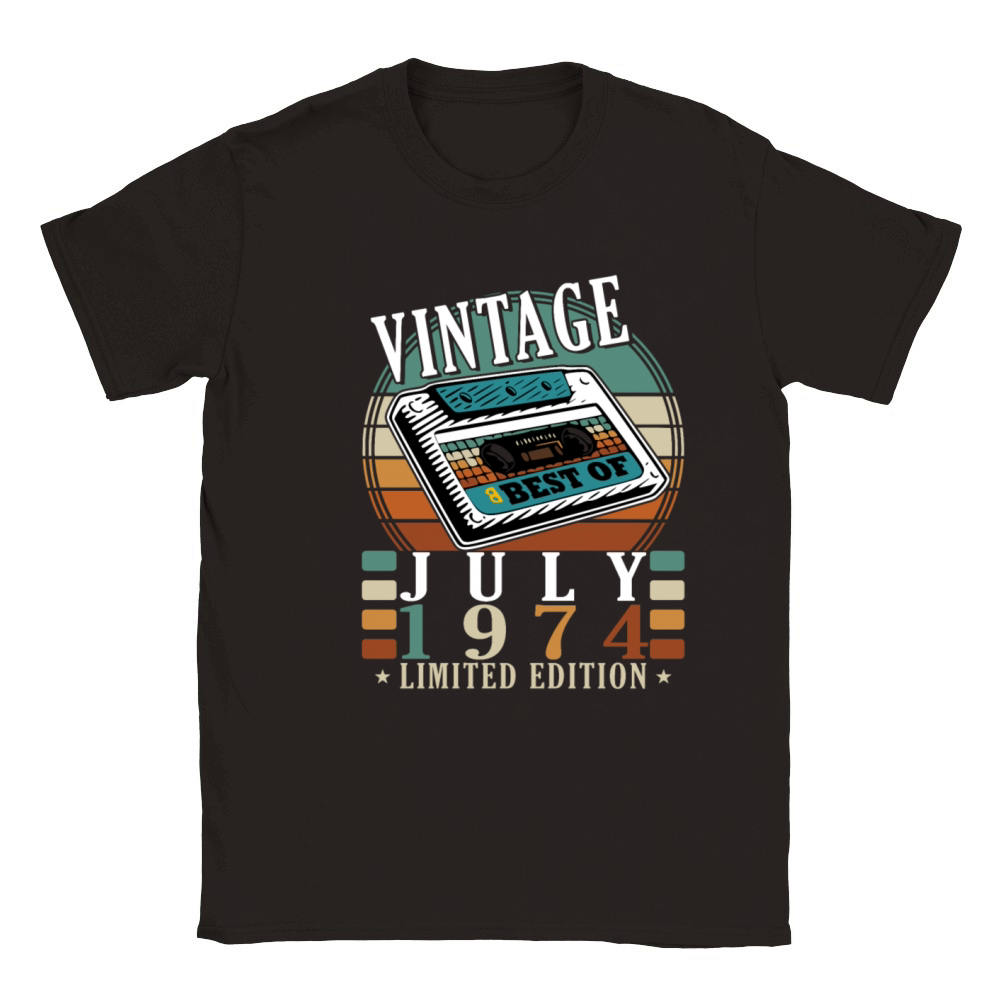 50th birthday 50 years July 1974 Classic Kids Crewneck T-shirt