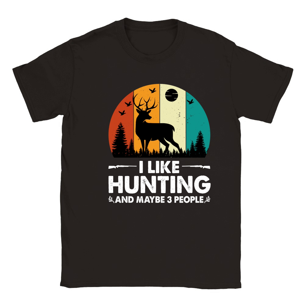 I Like Hunting and Maybe 3 People (2) Classic Kids Crewneck T-shirt