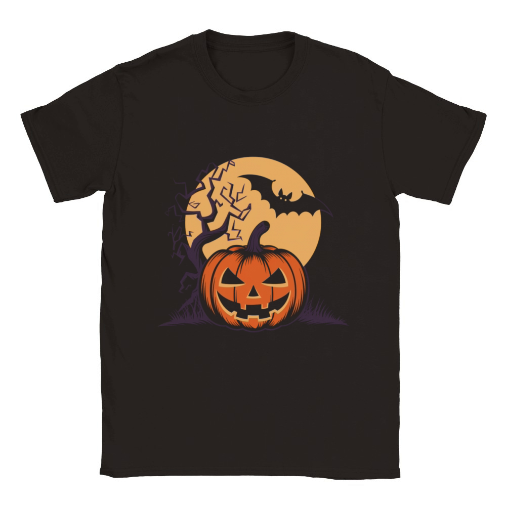 Vintage Pumpkin Scene Halloween Classic T-Shirt Classic Kids Crewneck T-shirt