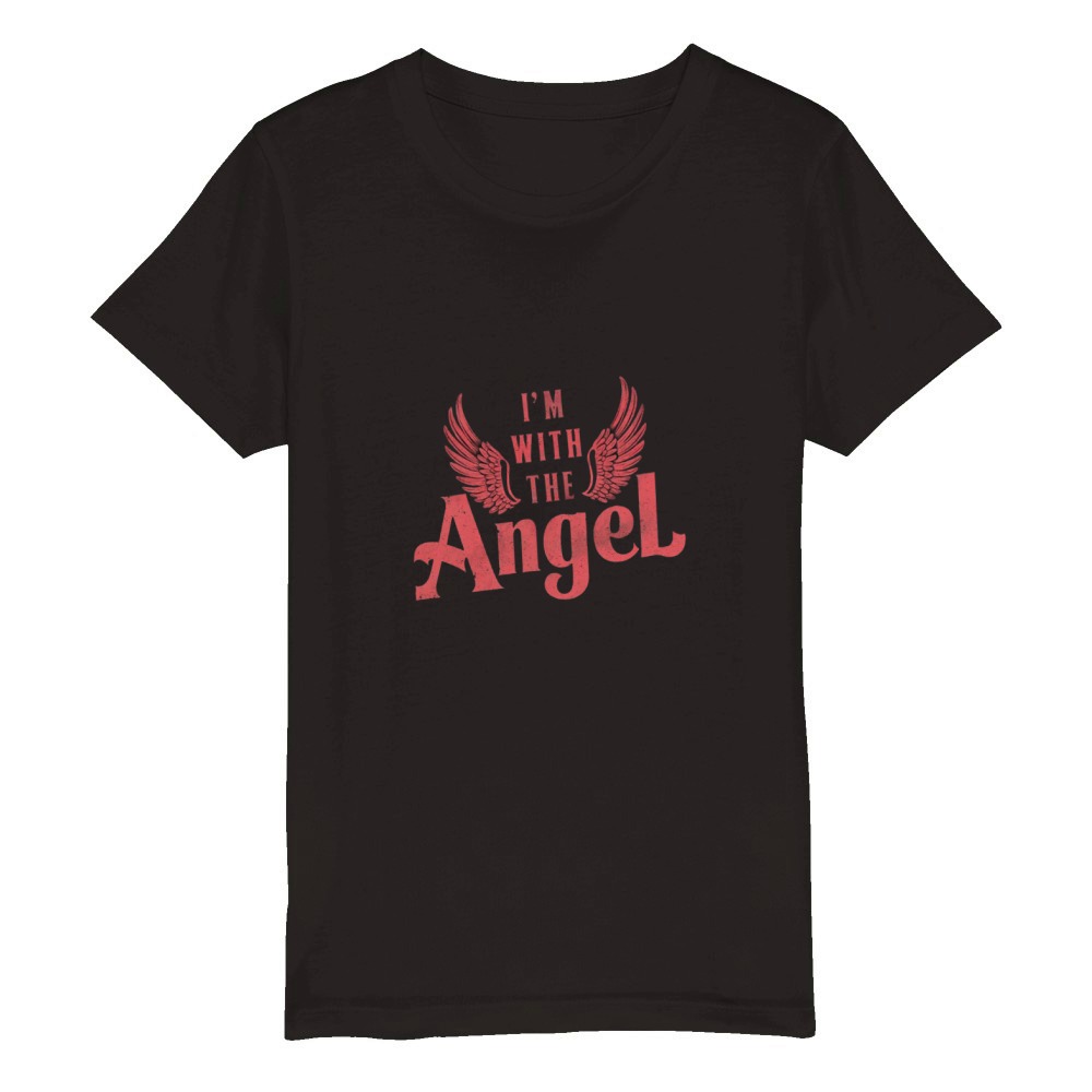 412. Im with the angel Organic Kids Crewneck T-shirt