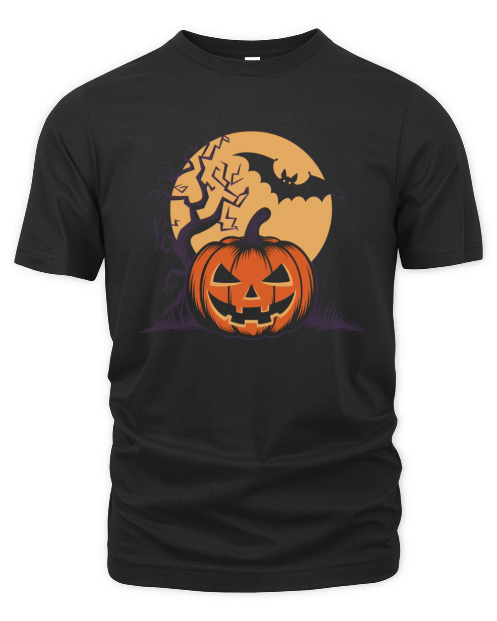 Vintage Pumpkin Scene Halloween Classic T-Shirt Organic Unisex T-shirt