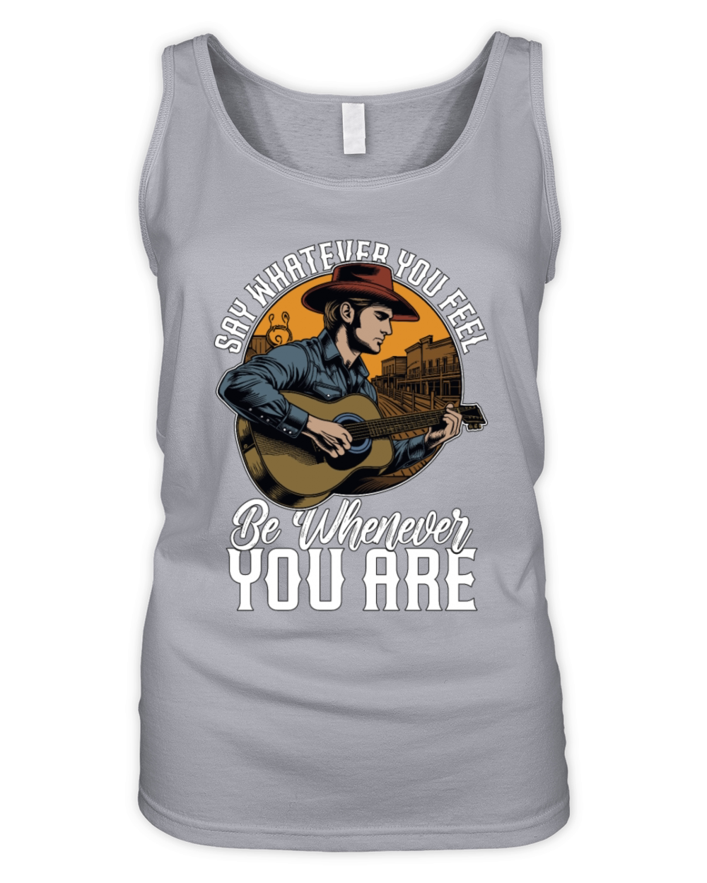 Folk Music Say Whatever You Feel Bluegrass Band Organic Women's Tank Top
