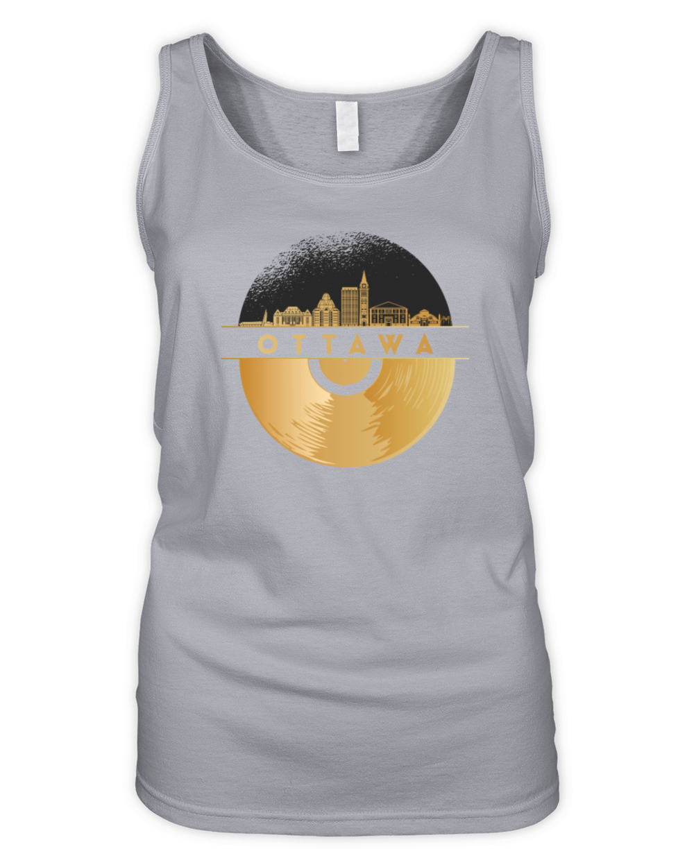 Vinyl-Record-Player Disco-Music Organic Women's Tank Top