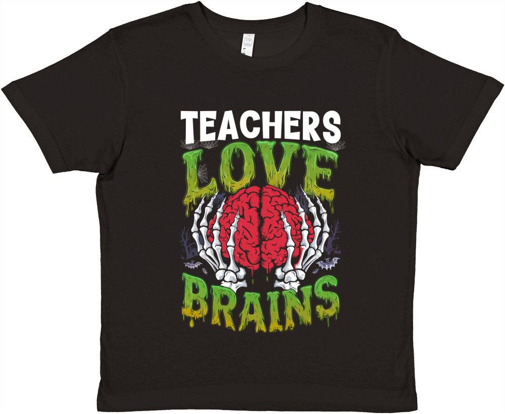 Teachers Love Brains Premium Kids Crewneck T-shirt